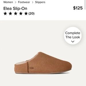 BRAND NEW IN BOX- UGG Brown Elea Slip-On Slippers - Chestnut (8 women)